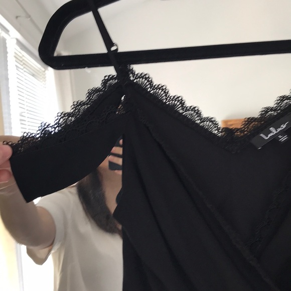 Lulus Black Scalloped Dress - Picture 2 of 3